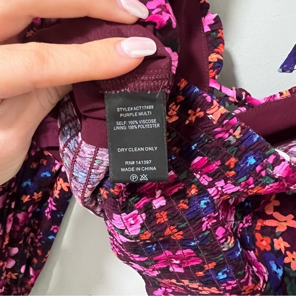 Astr the Label Maroon & Pink Floral Corset Top - Picture 4 of 7